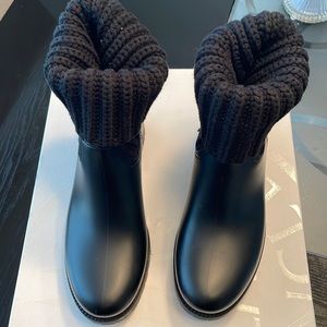 Black Moncler ankle boots
